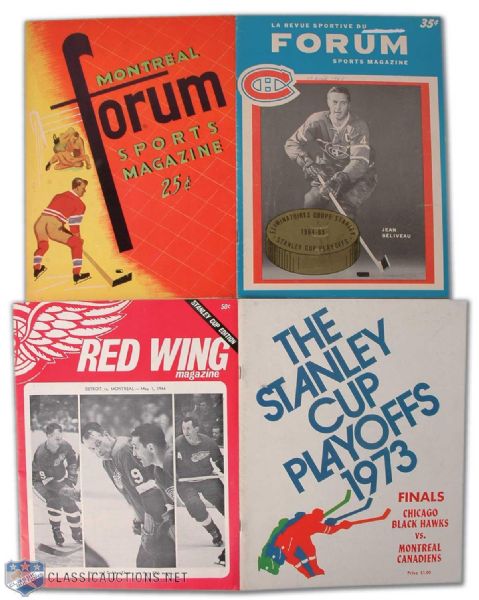 Montreal Canadiens Stanley Cup Finals Program Collection of 4