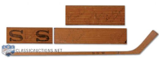 1957-58 Montreal Canadiens Stick Autographed by 17, Including Jacques Plante, Toe Blake and Doug Harvey