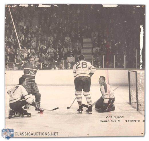 Huge Dickie Moore Goal Celebration Photo Display from Montreal Forum