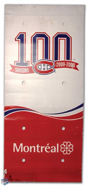 2008-09 Montreal Canadiens "100 Seasons" City of Montreal Lamppost Banner