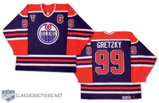 Wayne Gretzkys Signed Edmonton Oilers 2003 Heritage Classic MegaStars Game Worn Jersey