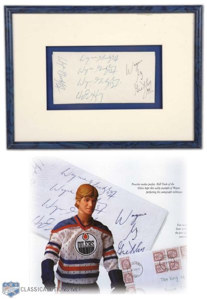 Wayne Gretzky Multiple-Autographed Napkin