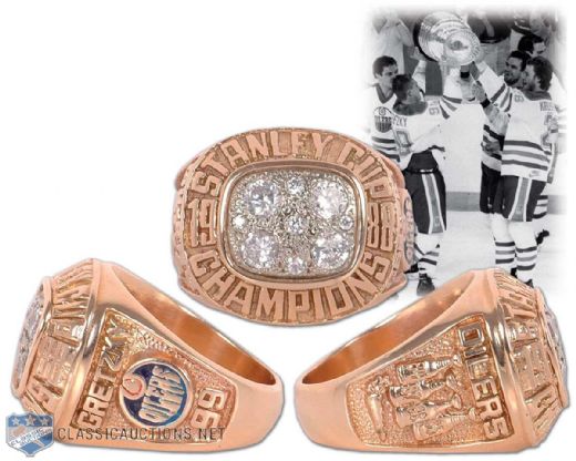 Wayne Gretzky 1988 Edmonton Oilers Stanley Cup Championship Ring