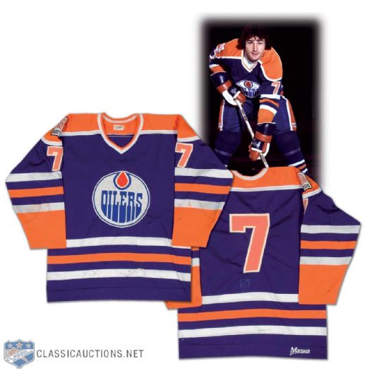 1980 Paul Coffey Edmonton Oilers Game Worn Jersey - Pauls First Jersey!