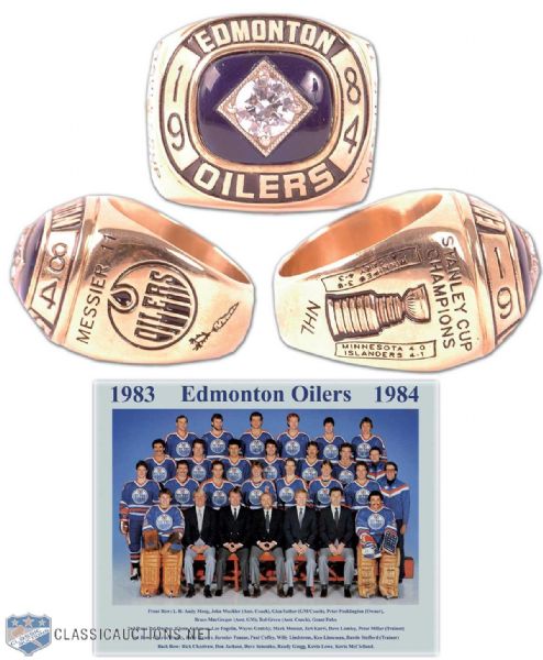 Mark Messier Edmonton Oilers 1984 Stanley Cup Championship Ring