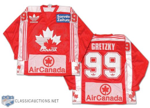 1980s Wayne Gretzky Team Canada Isvestia Jersey