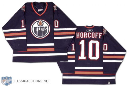 Shawn Horcoff 2005-06 Edmonton Oilers Game Worn Home Jersey