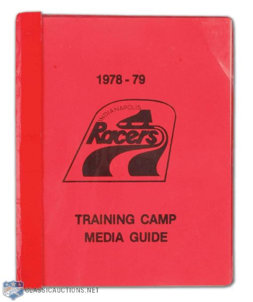 1978-79 Indianapolis Racers Training Camp Media Guide with Gretzky