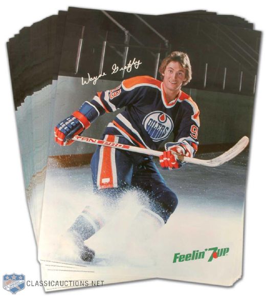 Wayne Gretzky Vintage 1980s 7-UP Poster Collection of 85