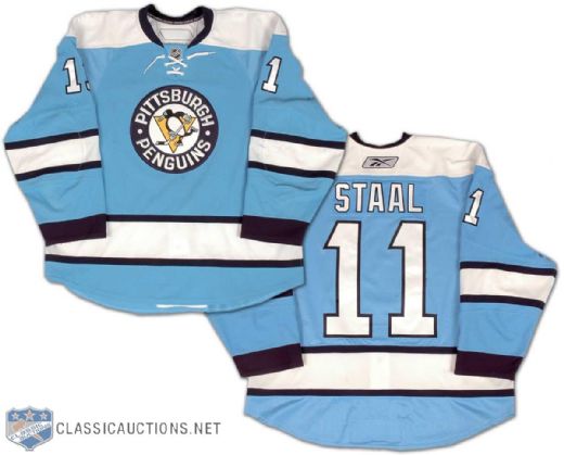 Jordan Staal 2008-09 Pittsburgh Penguins Game Worn Third Jersey