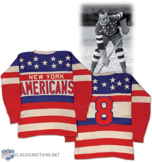 1930s New York Americans Game Worn Wool Sweater