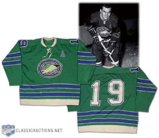 Bert Marshall 1967-68 First Year Oakland Seals Photo Matched Game Worn Jersey