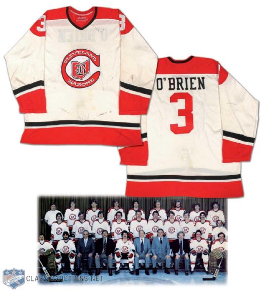 Dennis OBrien 1977-78 Cleveland Barons Game Worn Jersey