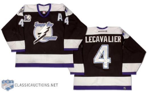 Vincent Lecavalier 2001-02 Tampa Bay Lightning Game Worn Jersey