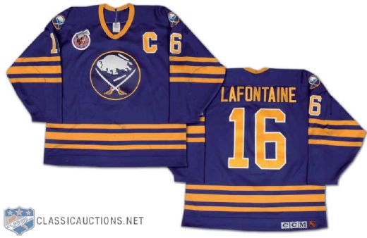 Pat Lafontaine 1992-93 Buffalo Sabres Photo Matched Game Worn Jersey