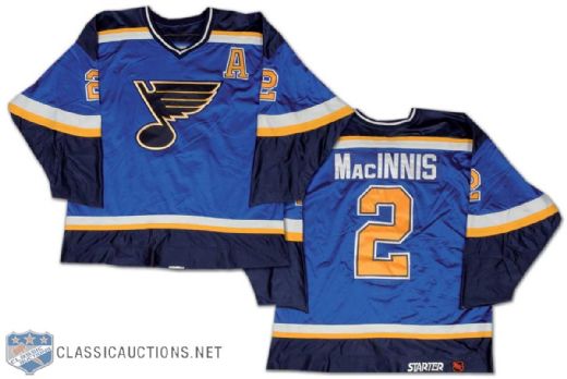 Al MacInnis 1998-99 St. Louis Blues Game Worn Jersey