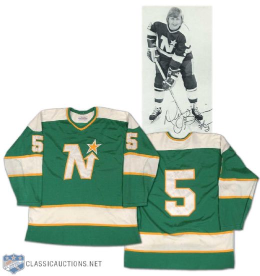 Dennis OBrien Mid-1970s Minnesota North Stars Game Worn Jersey