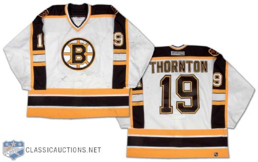 Joe Thornton 2000-01 Boston Bruins Game Worn Jersey