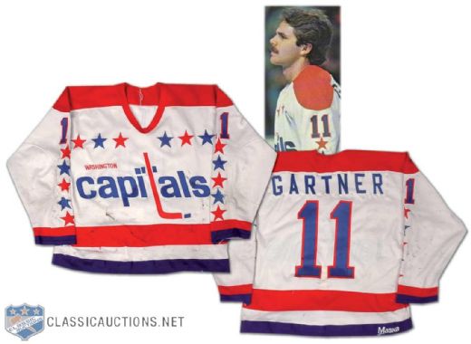 Mike Gartner 1980-81 Washington Capitals Photo Matched Game Worn Jersey