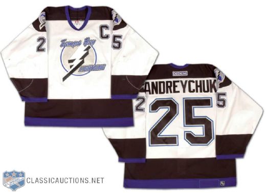 Dave Andreychuk 2002-03 Tampa Bay Lightning Photo Matched Game Worn Jersey