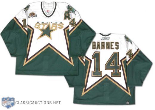 Stu Barnes 2006-07 Dallas Stars 1000th Career Game Worn Jersey