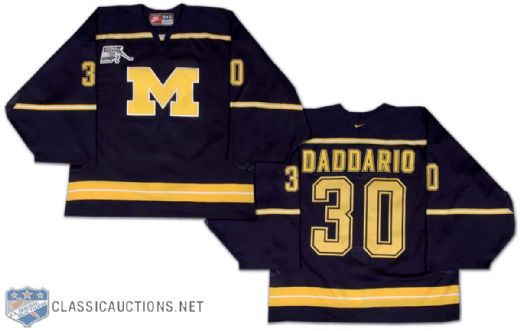 Late-1990s Michigan Wolverines Greg Daddario Game Worn Jersey