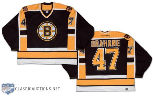 John Grahame 2001-02 Boston Bruins Game Worn Jersey