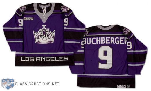 Kelly Buchberger 1999-2000 Los Angeles Kings Game Worn Alternate Jersey