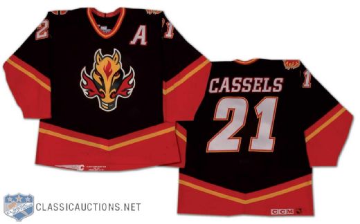 Andrew Cassels 1998-99 Calgary Flames Game Worn Alternate Jersey