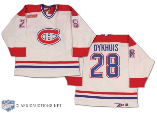 Karl Dykhuis 1999-2000 Montreal Canadiens Game Worn Home Jersey