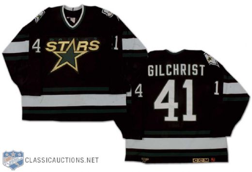 Brent Gilchrist 1995-96 Dallas Stars Game Worn Road Jersey