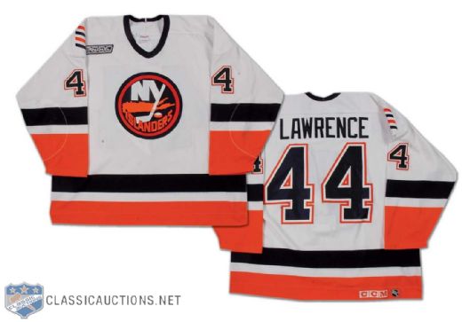 Mark Lawrence 1999-2000 New York Islanders Game Worn Jersey