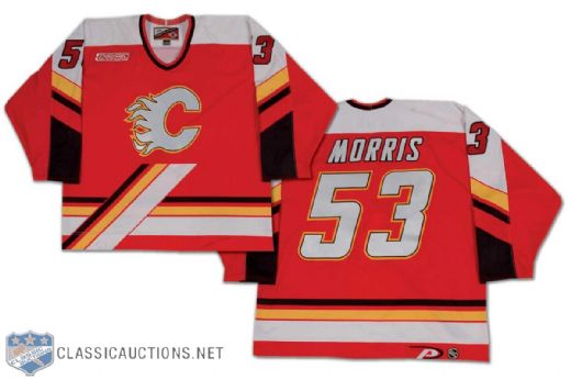 Derek Morris 1999-2000 Calgary Flames Game Worn Road Jersey