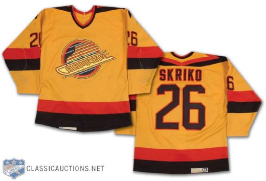 Petri Skriko 1986-87 Vancouver Canucks Game Worn Home Jersey