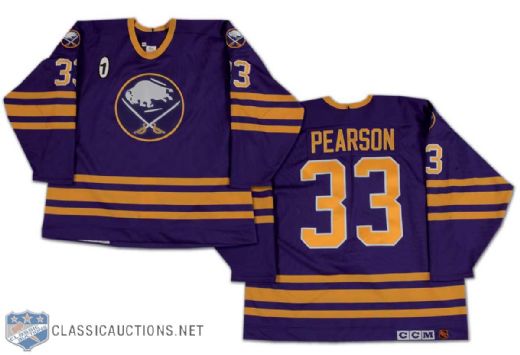 Scott Pearson 1995-96 Buffalo Sabres Game Worn Road Jersey