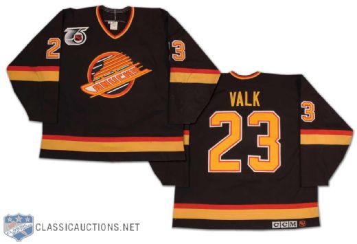 Garry Valk 1991-92 Vancouver Canucks Game Worn Road Jersey