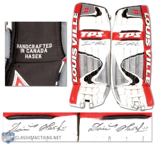 Dominik Hasek Signed Custom Made Goalie Pads