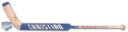 Grant Fuhr Autographed Game Used Christian Stick