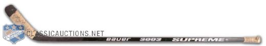 Eric Lindros Autographed Game Used Bauer Supreme Stick