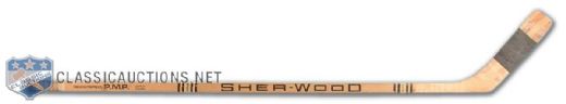 Pete Mahovlich Game Used Sher-Wood Stick