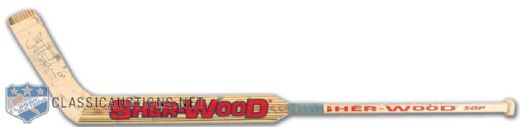 Jose Theodore Autographed Game Used Sher-Wood Stick