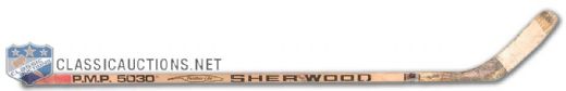 Steve Larmer Game Used Sher-Wood Stick