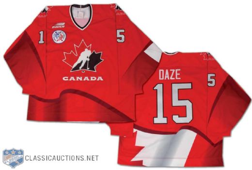 Eric Daze 1996 Team Canada World Cup of Hockey Game Issued Jersey