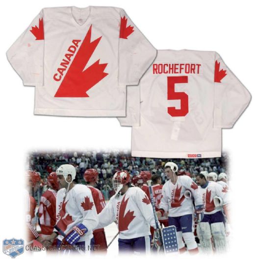 Normand Rochefort 1987 Canada Cup Team Canada Pre-Tournament Game Worn Jersey