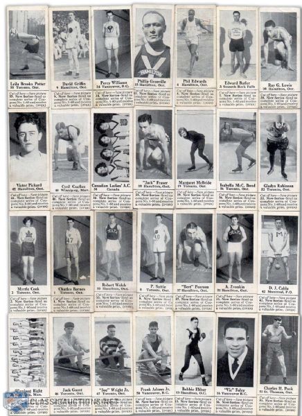 1920s Dominion Chocolate Athletic Stars Card Collection of 38