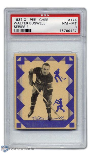 1937-38 O-Pee-Chee Walter Buswell PSA 8 - Highest Ever by PSA!