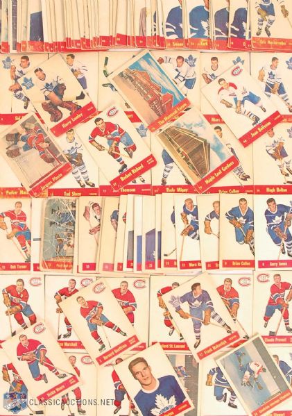 1955-56 & 1957-58 Parkhurst Card Lots