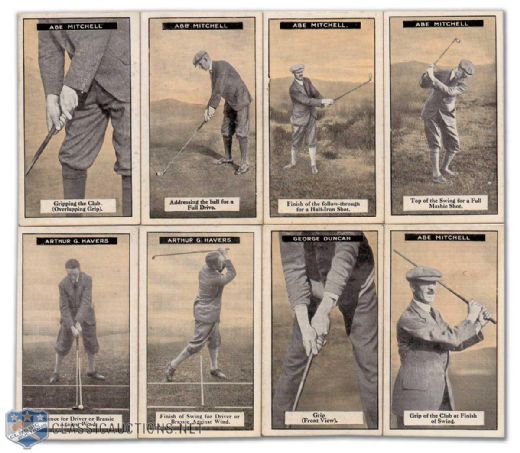 1925 Imperial Tobacco "How To Play Golf" Card Lot of 8