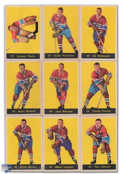 1960-61 Parkhurst Montreal Canadiens Card Lot of 12