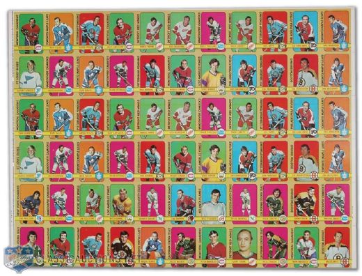 1972-73 & 1973-74 Topps Uncut Card Sheets